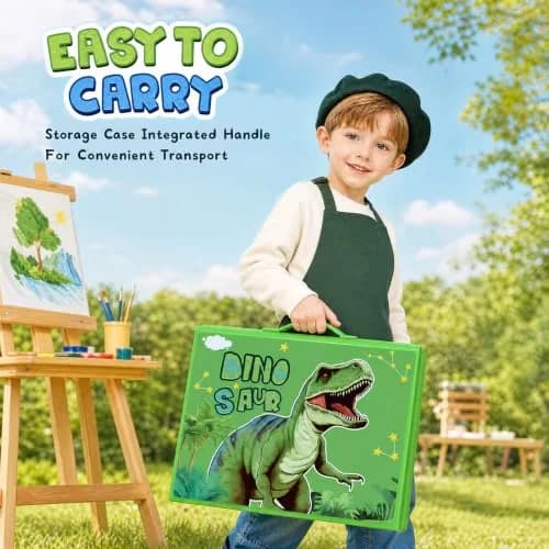 homicozy Dinosaur Art Case Drawing Set 243 PCS | Art Supplies for Kids Ages 4-12 thumbnail 4
