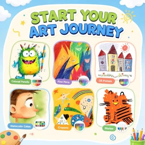 homicozy Dinosaur Art Case Drawing Set 243 PCS | Art Supplies for Kids Ages 4-12 thumbnail 6