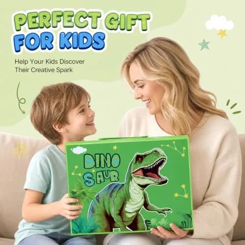 homicozy Dinosaur Art Case Drawing Set 243 PCS | Art Supplies for Kids Ages 4-12 thumbnail 8