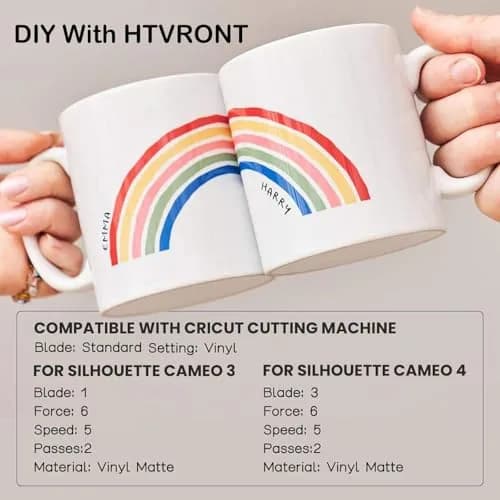 HTVRONT Glossy Pink Permanent Vinyl Roll, 12" x 14FT | Waterproof, Easy Cut & Transfer thumbnail 3