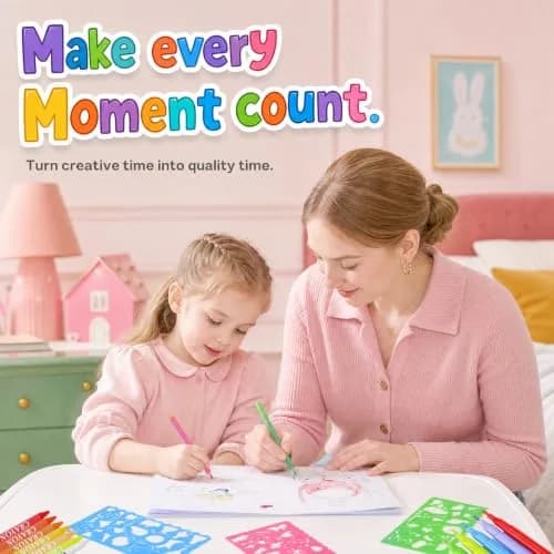 homicozy Art Supplies for Kids Ages 4-12 | Mermaid Drawing Sets with Double Sided Easel (243 pcs, Portable) thumbnail 7