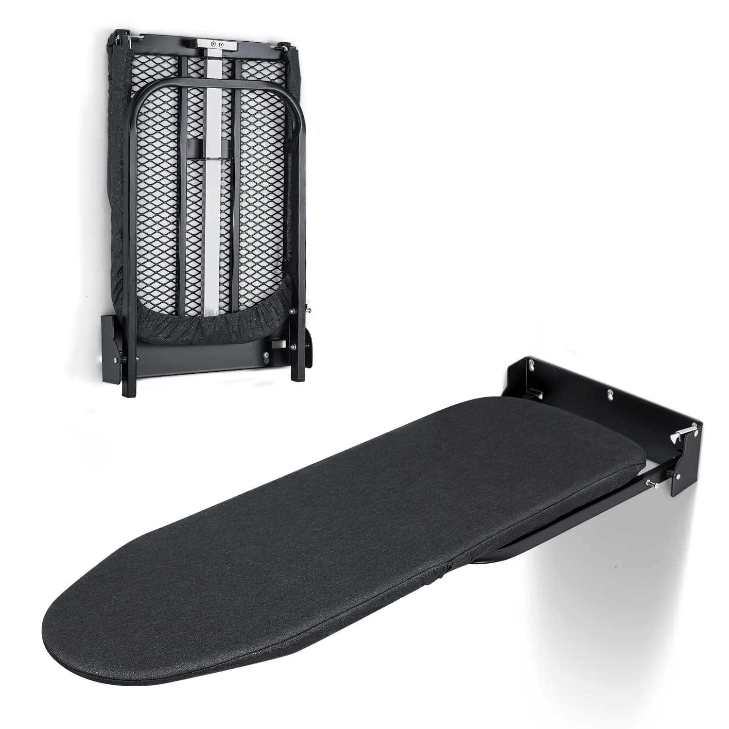 Duwee 12"×36" Wall Mounted Ironing Board with Iron Holder | Space-Saving Foldable Design — without iron holder