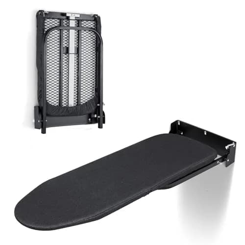 Duwee Wall Mounted Ironing Board with Heat Resistant Cover & Felt Padding 93cm (36") x 32cm (12") | Space-Saving Foldable Design thumbnail 1