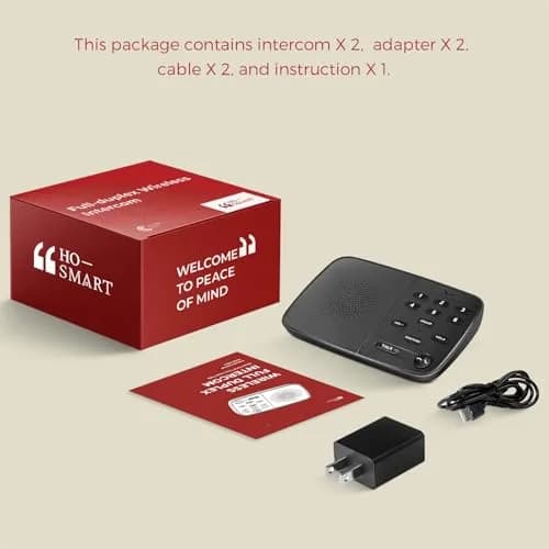 HOSMART UltraSpeak Wireless Intercom System 2 Stations | Long Range 1200 ft, Full Duplex, Easy Setup thumbnail 7
