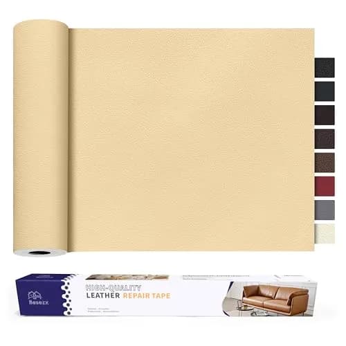 Besezx Leather Repair Patch Tape Kit Beige-Litchi Grain 76.2cm x 40.6cm (30in x 16in) | Self-Adhesive Vinyl & Leather Repair thumbnail 1