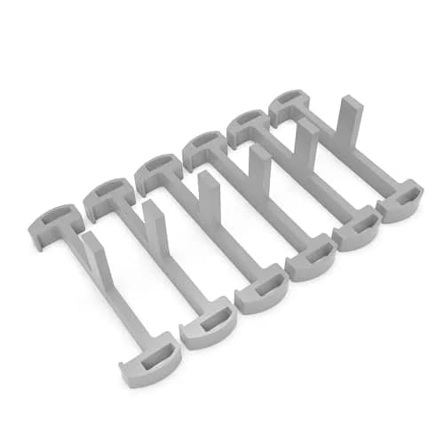 HTOH Grey Plastic Clips for 2-Inch Linear Shower Drain, 6 PCS | Tile Tray Supporter thumbnail 1