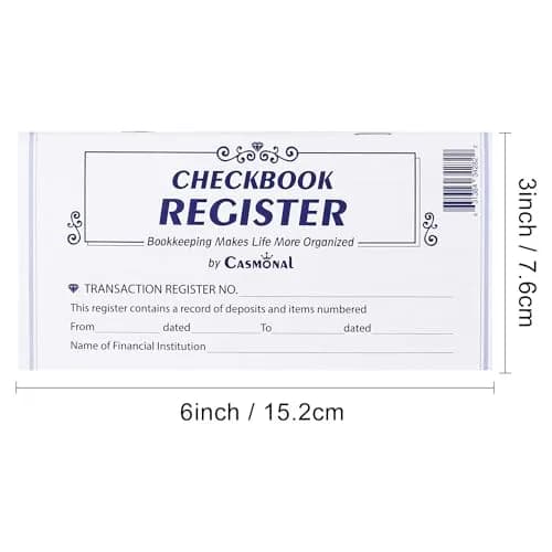 CASMONAL 20 Pack Checkbook Register | 15.2cm x 7.6cm (6x3 inches) | USA Import thumbnail 5