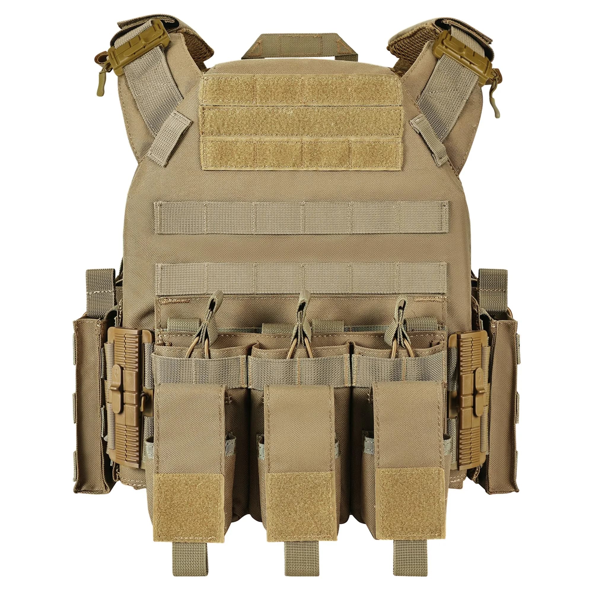 GFIRE Tactical Vest Elite Brown | Lightweight 3D Breathable Vest for Training — Elite Brown