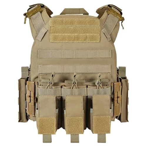 GFIRE Tactical Vest Elite Brown | Lightweight 3D Breathable Vest for Training thumbnail 1