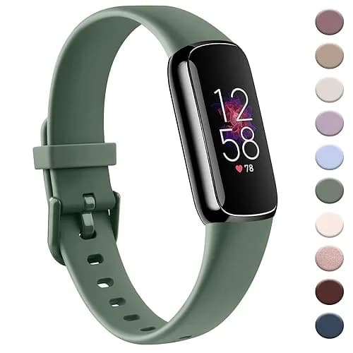 AK Sport Band for Fitbit Luxe Large (Avocado Green) | Soft Silicone Replacement Strap thumbnail 1