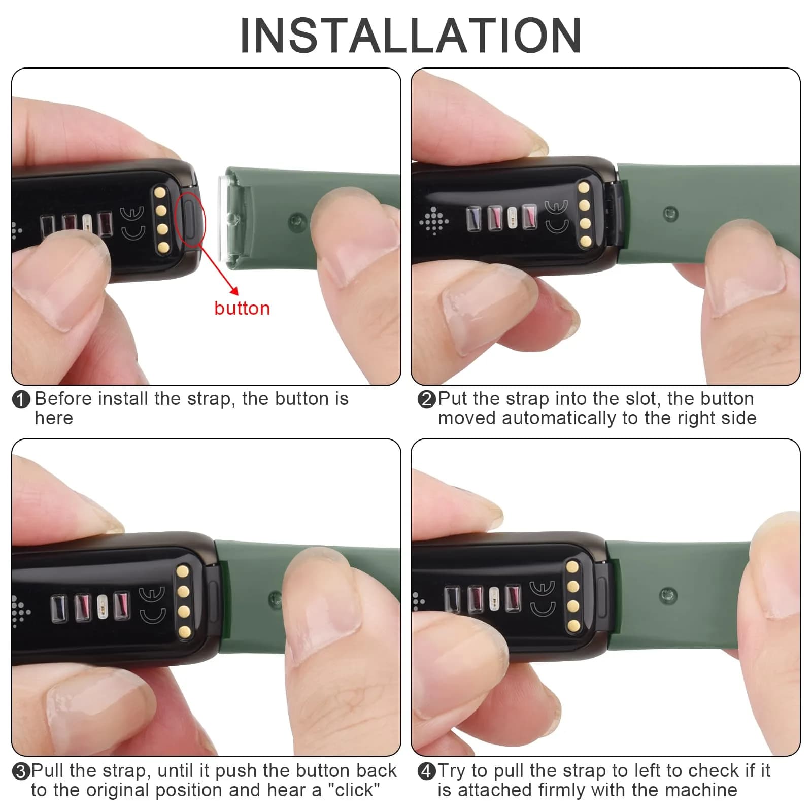 AK Sport Band for Fitbit Luxe Large (Avocado Green) | Soft Silicone Replacement Strap thumbnail 3