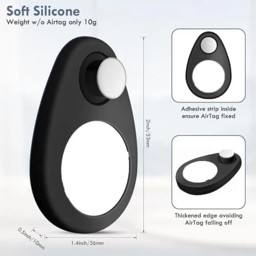 zonsiton Airtag Holder for Kids, Baby, Toddler, Child Hidden 2 Pack GPS Tracker Case with Safety Pins | Soft Silicone GPS Tracker Case thumbnail 6