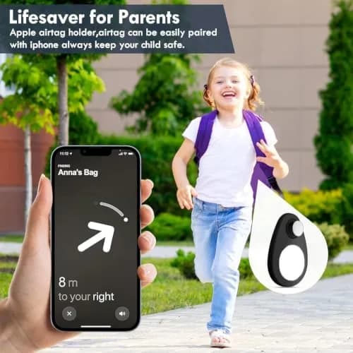 zonsiton Airtag Holder for Kids, Baby, Toddler, Child Hidden 2 Pack GPS Tracker Case with Safety Pins | Soft Silicone GPS Tracker Case thumbnail 2