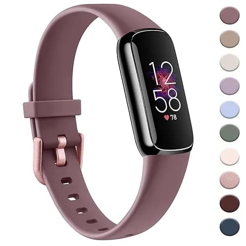 AK Sport Band for Fitbit Luxe Large Smoke Violet | Soft Silicone Replacement Strap thumbnail 1