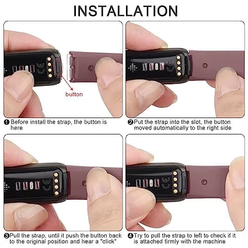 AK Sport Band for Fitbit Luxe Large Smoke Violet | Soft Silicone Replacement Strap thumbnail 3