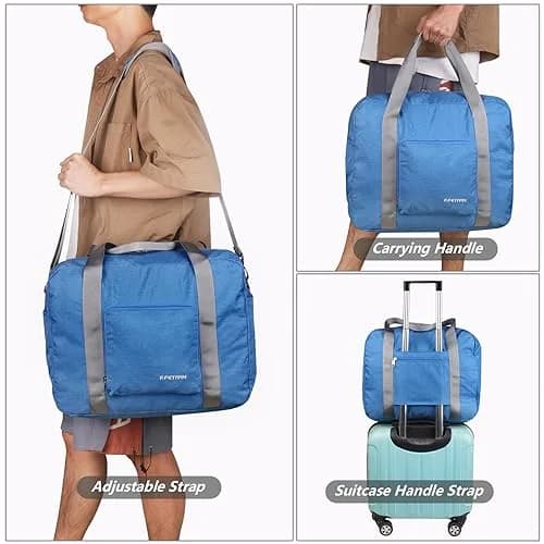 F.FETIVIN Personal Item Bag 17.7x12.6x6.3 in | 25L Foldable Travel Duffel for Women & Men thumbnail 2