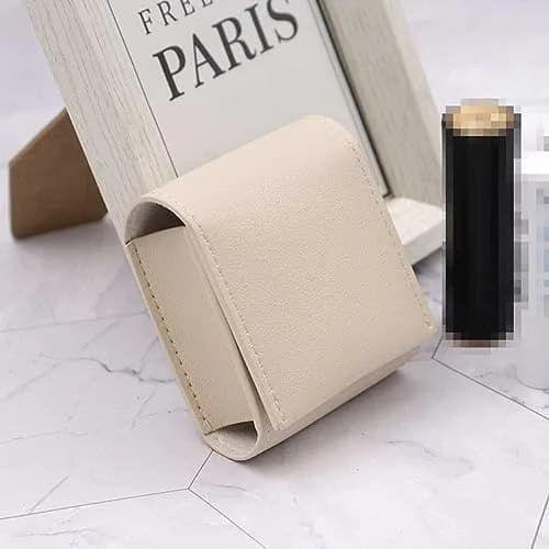 Teensery Leather Lipstick Case Portable Lip Gloss Bag Lip Balm Holder Case with Mirror for Women Ladies, 1 Piece | Compact & Durable PU Leather thumbnail 2