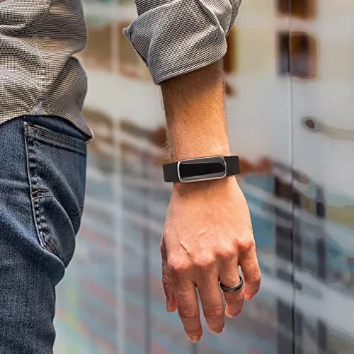 AK Sport Band for Fitbit Luxe, Soft Silicone Replacement Strap (Small, Black) | Lightweight & Water-Resistant thumbnail 5