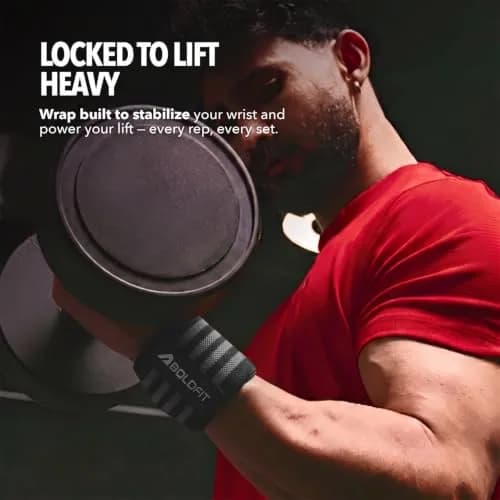 Boldfit Nylon Wrist Support for Men Women with Thumb Straps | Gym & Weightlifting Accessory thumbnail 5