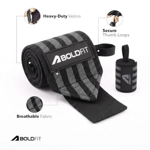 Boldfit Nylon Wrist Support for Men Women with Thumb Straps | Gym & Weightlifting Accessory thumbnail 6