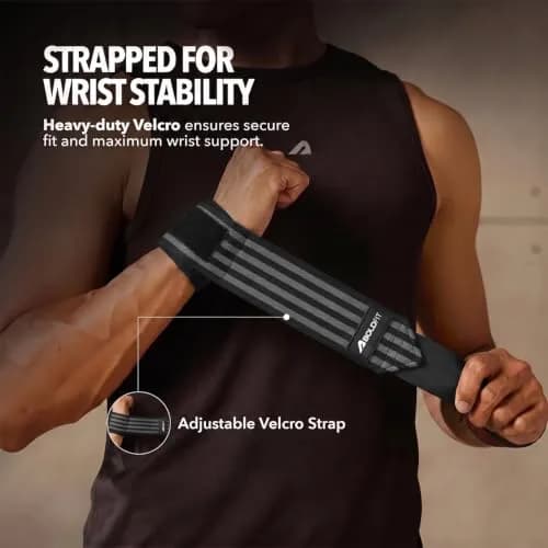 Boldfit Nylon Wrist Support for Men Women with Thumb Straps | Gym & Weightlifting Accessory thumbnail 3