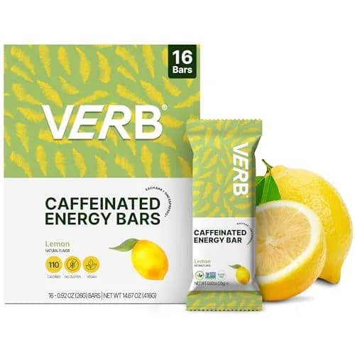 Verb Caffeinated Energy Bars Lemon 26g | Long-Lasting Focus & Refreshing Flavor thumbnail 1