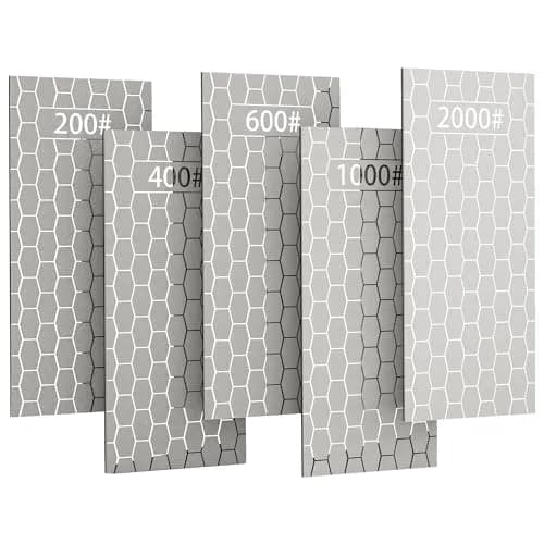 CWOVRS Diamond Sharpening Stones Set 5 PCS (15 cm x 6.3 cm) | Coarse to Fine Grit for All Blades thumbnail 1