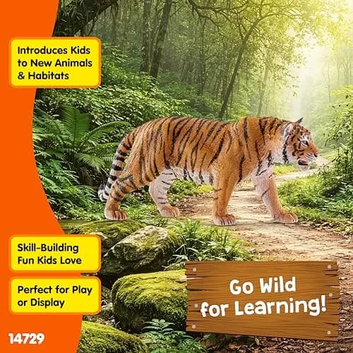 Schleich Wild Life Realistic Tiger Figurine Toy 14729 | Kids Ages 3+ Jungle Safari Play thumbnail 3