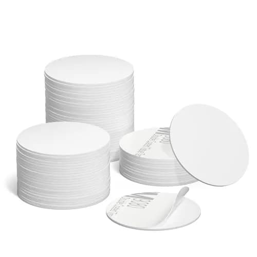 sanpopo NTAG215 NFC Cards with Adhesive, 50 Round Stickers (25mm) | Compatible with TagMo & NFC Phones thumbnail 1