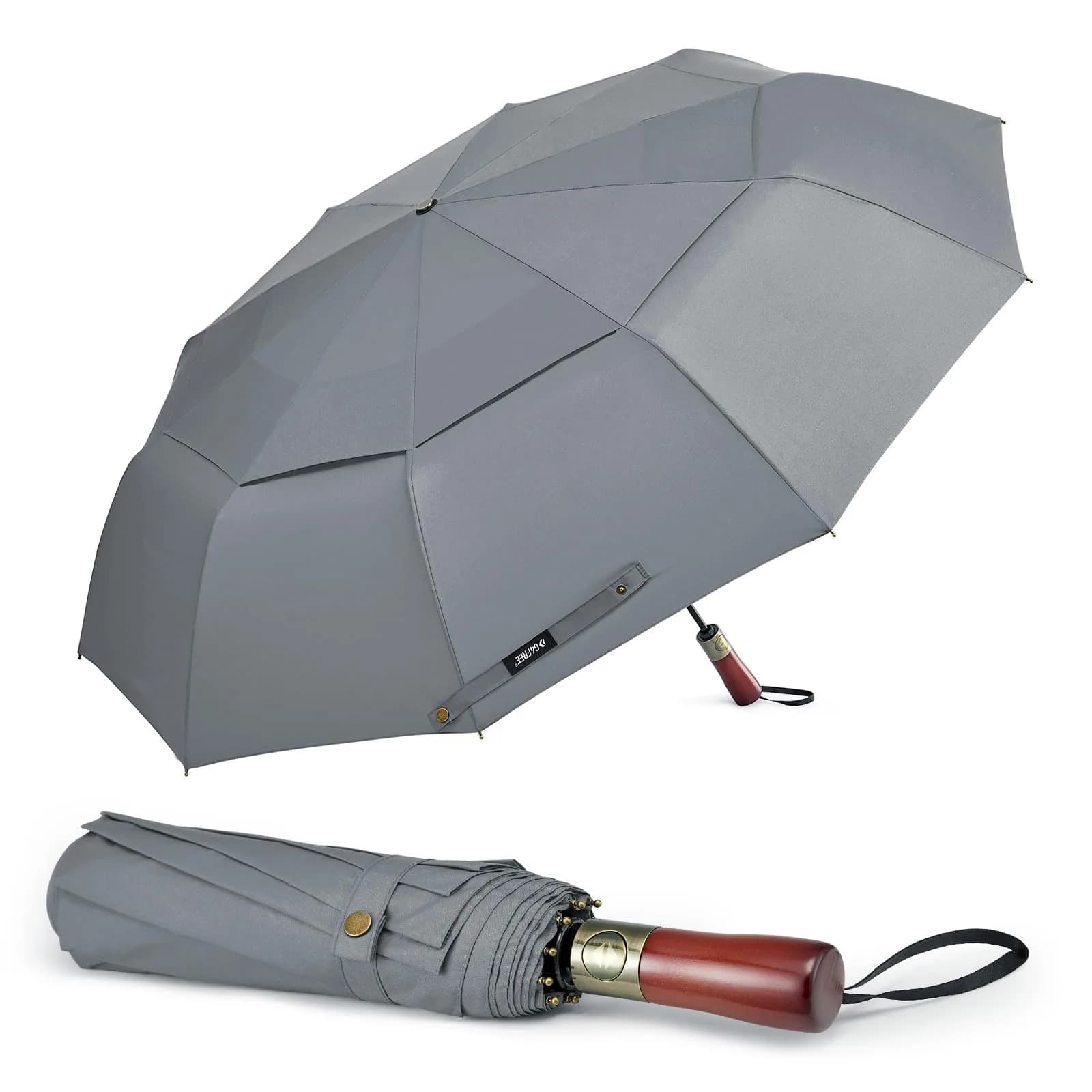 G4Free 54 Inch Large Windproof Golf Umbrella Compact Umbrellas for Rain | Automatic Open Close, Wood Handle, 124cm (48.8 Inch) Canopy - main product image