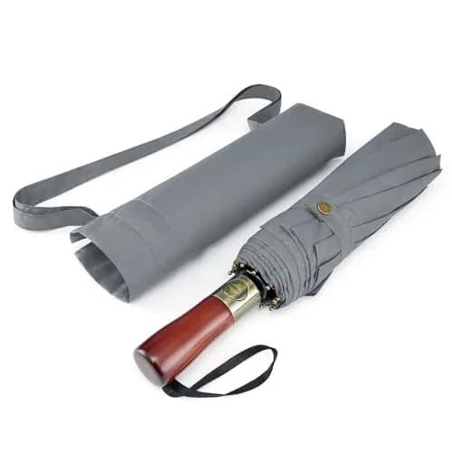 G4Free 54 Inch Large Windproof Golf Umbrella Compact Umbrellas for Rain | Automatic Open Close, Wood Handle, 124cm (48.8 Inch) Canopy thumbnail 9