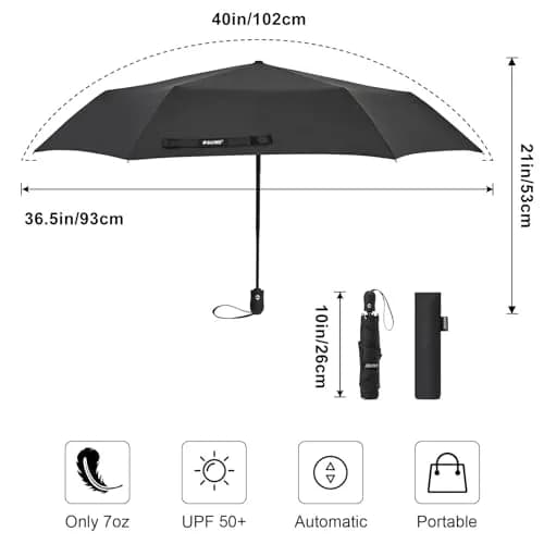 G4Free 40 Inch Travel Compact Umbrella UV Protection Lightweight Waterproof thumbnail 4