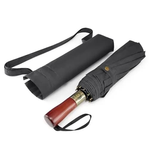 G4Free 54 Inch Large Windproof Golf Umbrella Compact Umbrellas for Rain | Automatic Open Close, Wood Handle, 2-Person Coverage thumbnail 9