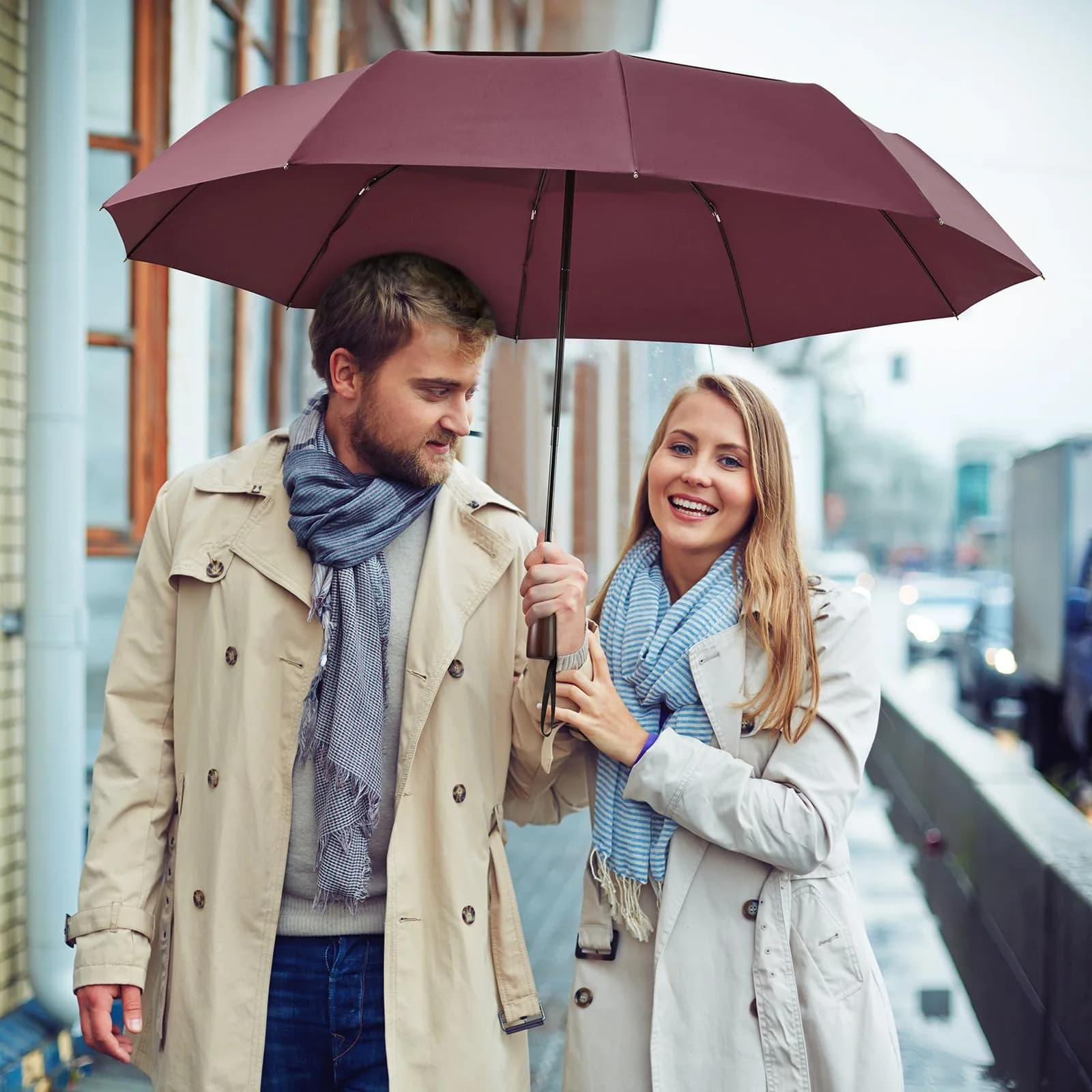 G4Free 54 Inch Large Windproof Golf Umbrella with Double Canopy & Auto Open Close | 124cm (48.8 Inch) Canopy - view 7