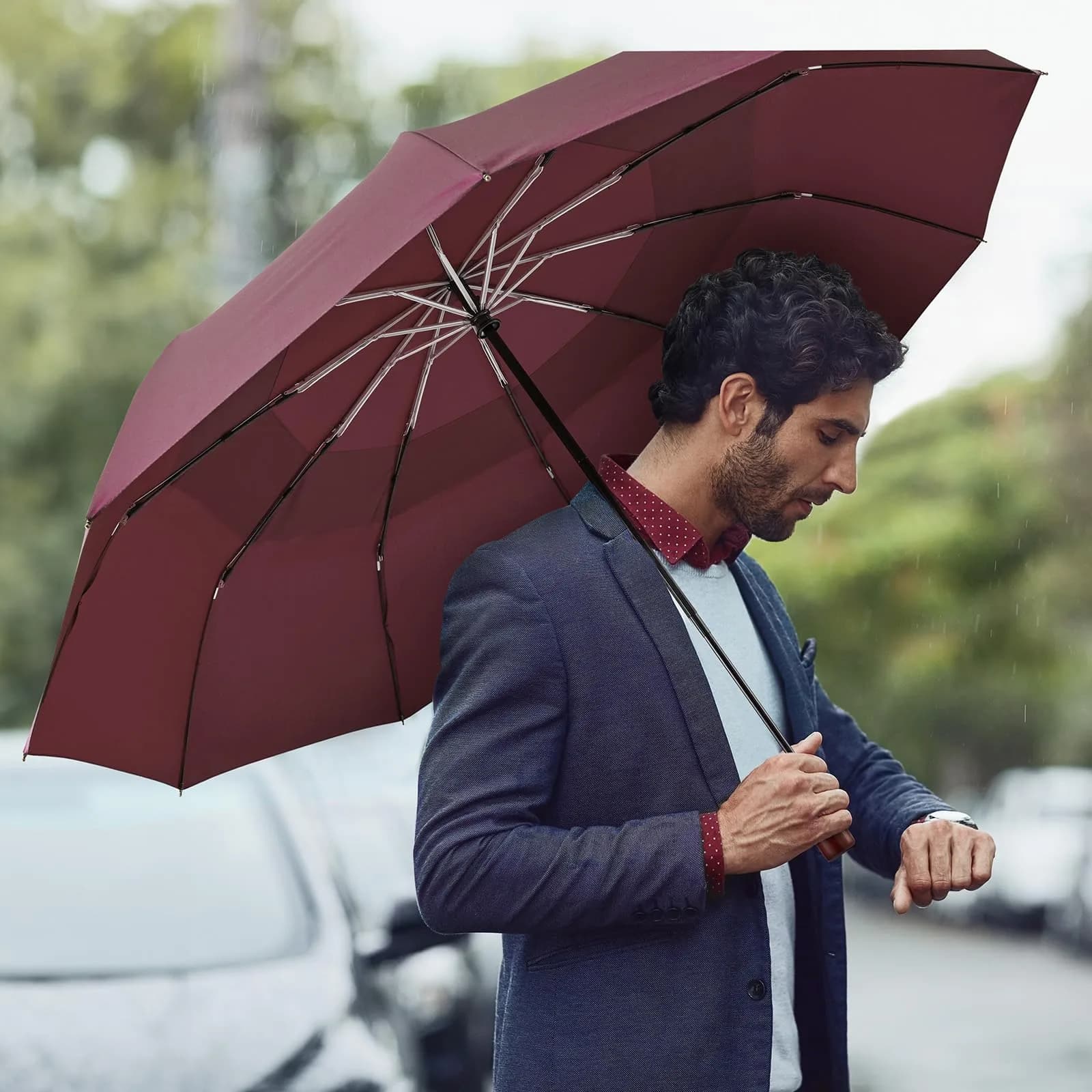 G4Free 54 Inch Large Windproof Golf Umbrella with Double Canopy & Auto Open Close | 124cm (48.8 Inch) Canopy - view 8