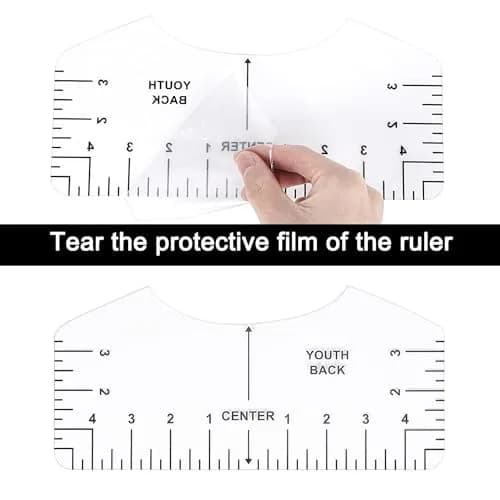 tietoc 18Pcs Sublimation Accessories Kit with Tshirt Alignment Rulers, Teflon Sheets, Heat Tape & Soft Measuring Tape | Value Pack for Heat Press thumbnail 6