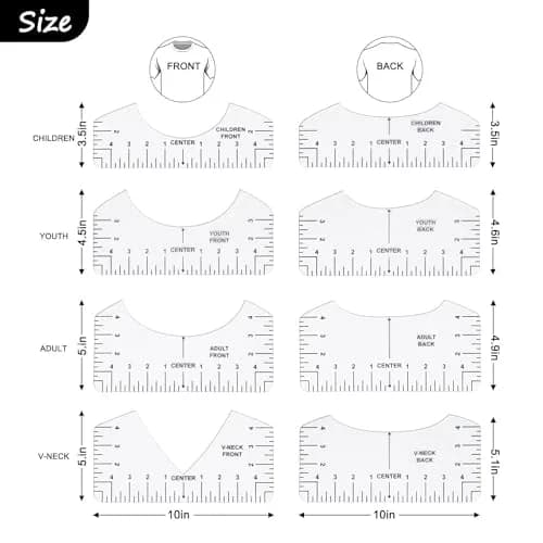 tietoc 18Pcs Sublimation Accessories Kit with Tshirt Alignment Rulers, Teflon Sheets, Heat Tape & Soft Measuring Tape | Value Pack for Heat Press thumbnail 3