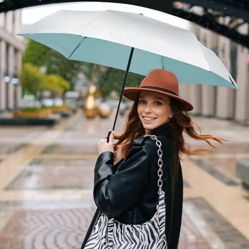 G4Free Compact Automatic Folding Umbrella Lake Blue | UPF 50+ Sun Protection, Lightweight, 40 Inch Canopy thumbnail 7