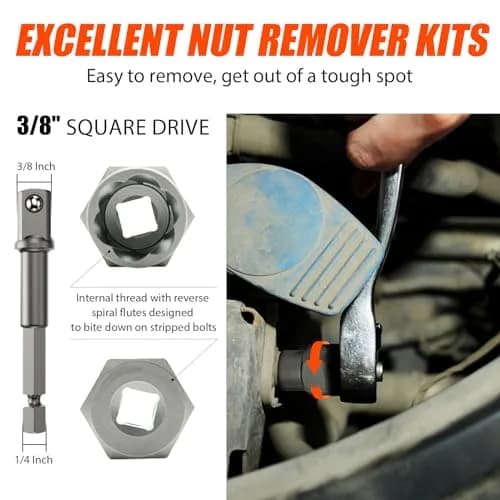 coobeast 26Pcs Bolt Extractor Kit,Left Hand Drill Bit,Easy Out Screw Bolt Extractor | Heavy Duty, Durable & Versatile thumbnail 8