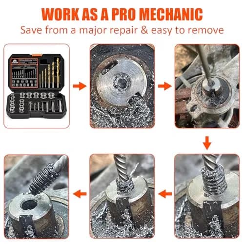coobeast 26Pcs Bolt Extractor Kit,Left Hand Drill Bit,Easy Out Screw Bolt Extractor | Heavy Duty, Durable & Versatile thumbnail 3