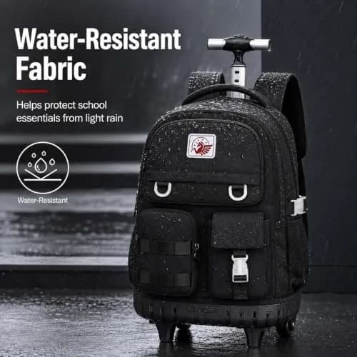 WZLVO 3PCS Rolling Backpack for Girls & Women | Durable Water-Resistant School & Travel Bag (19" High) thumbnail 3