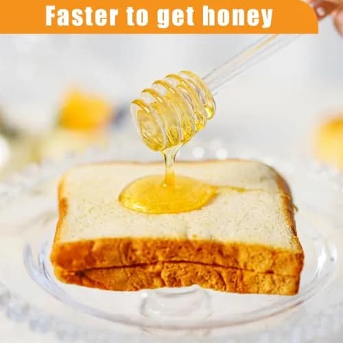 KANPURA 6oz Glass Honey Pot with 2 Dippers | No Drip Honey Dispenser for Kitchen & Gift thumbnail 5