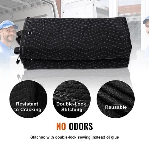 VEVOR Sound Dampening Blanket 244 x 203 cm (96" x 80") | Acoustic Noise Blocking for Studio & Moving thumbnail 4