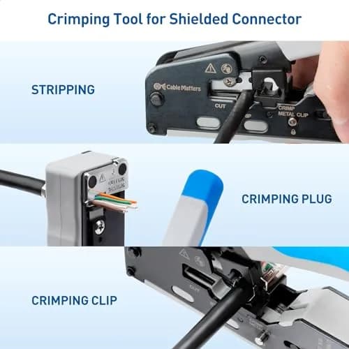 Cable Matters All-In-One Modular Ethernet Crimping Tool Cat 8 | Creates Professional Network Cables thumbnail 6
