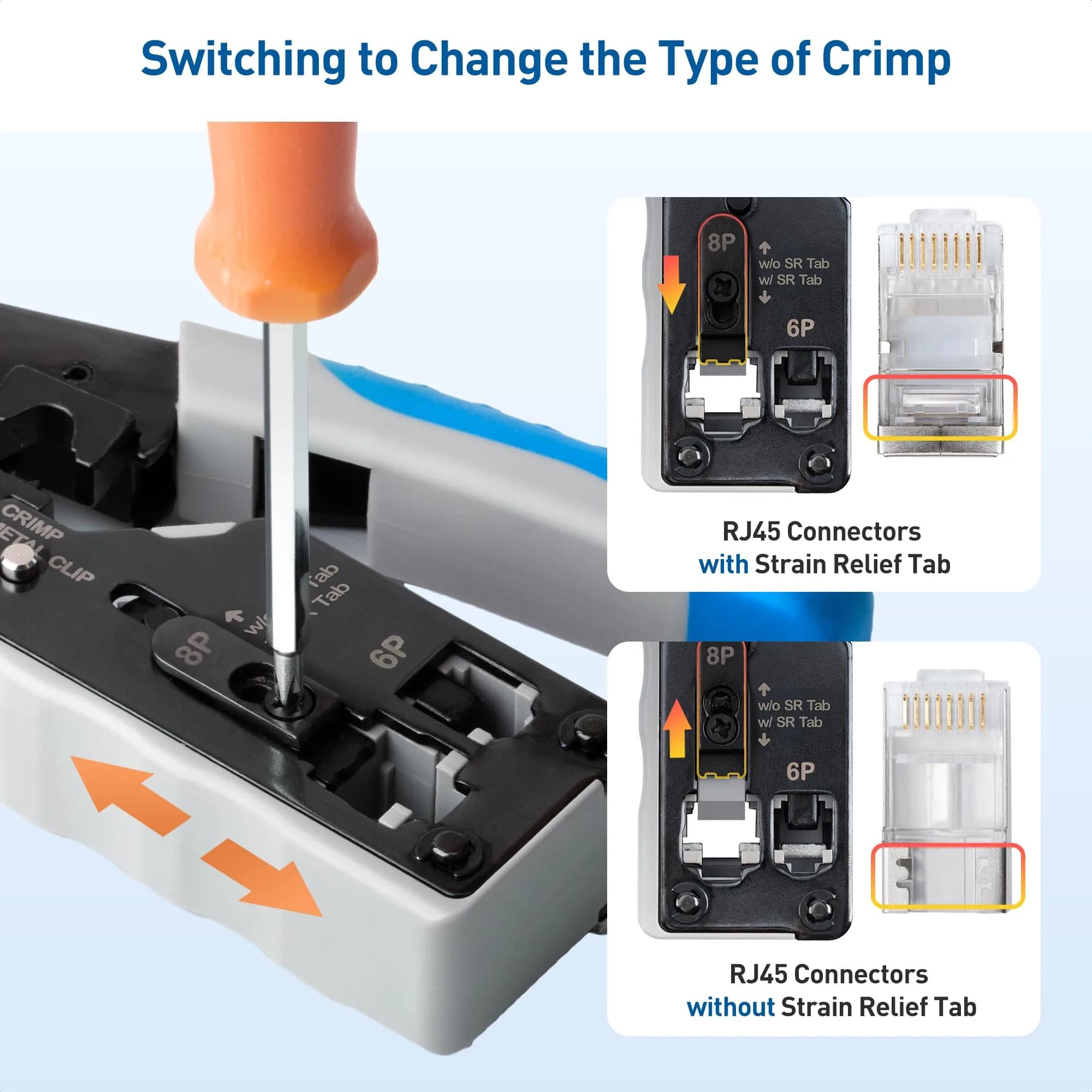 Cable Matters All-In-One Modular Ethernet Crimping Tool Cat 8 | Creates Professional Network Cables - view 4