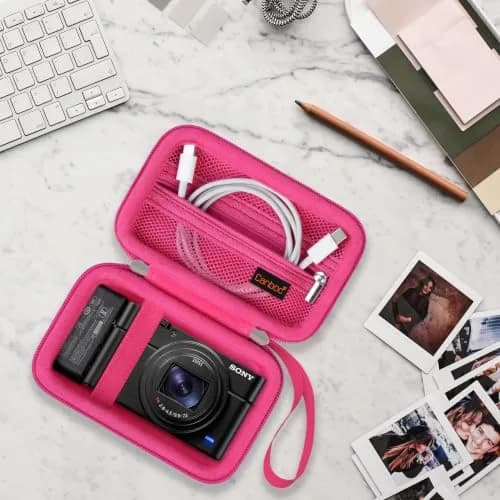 Canboc Rosered Camera Case for Sony RX100 VII/VI/V/IV/III Compact Digital Camera | 13.7cm x 8.1cm x 7cm (5.4" x 3.2" x 2.75") thumbnail 8