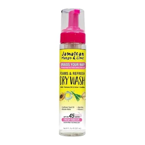 Jamaican Mango & Lime Braids Your Way Dry Wash – Gentle Cleansing Foam for Braids, Locs & Twists – No-Rinse Dry Shampoo for Scalp thumbnail 1