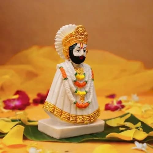 Servdharm Khatu Shyam Statue Resin 14.9cm (5.9") | Authentic Indian Idol for Home Decor, Puja, and Gifting thumbnail 2