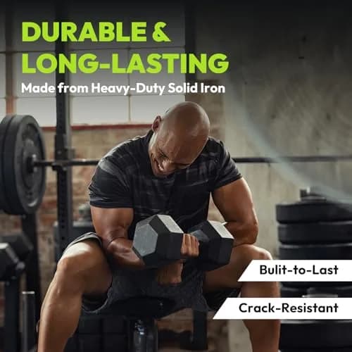 HANDBODE Hex Dumbbell Set of 2, Rubber Encased, 3 lb | Versatile Strength Equipment for Home & Gym thumbnail 7