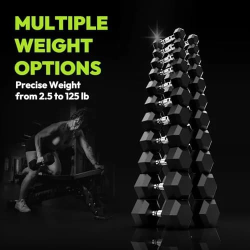 HANDBODE Hex Dumbbell Set of 2, Rubber Encased, 8 lb | Versatile Strength Equipment for Home & Gym thumbnail 6